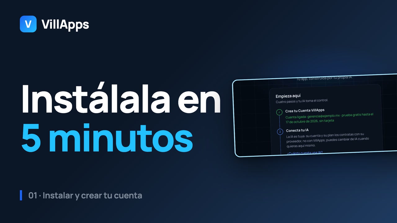 Miniatura del video 01: Instalar VillApps en Mac o Windows y crear tu cuenta