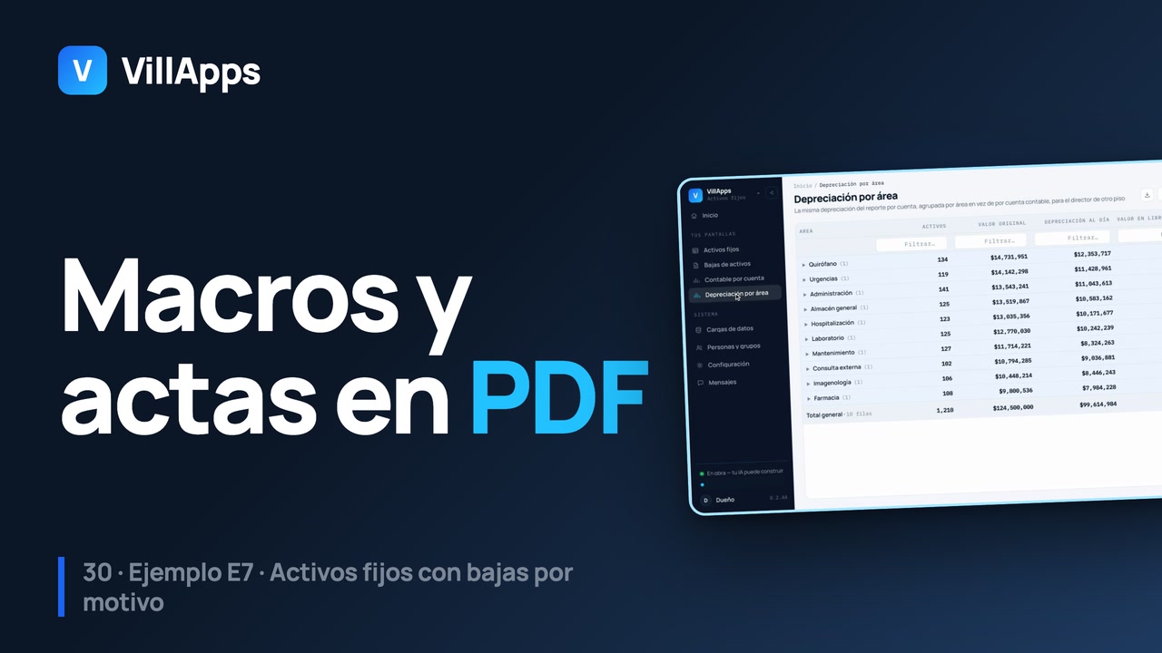 Miniatura del video 30: Activos fijos: altas, bajas por motivo y depreciación al día
