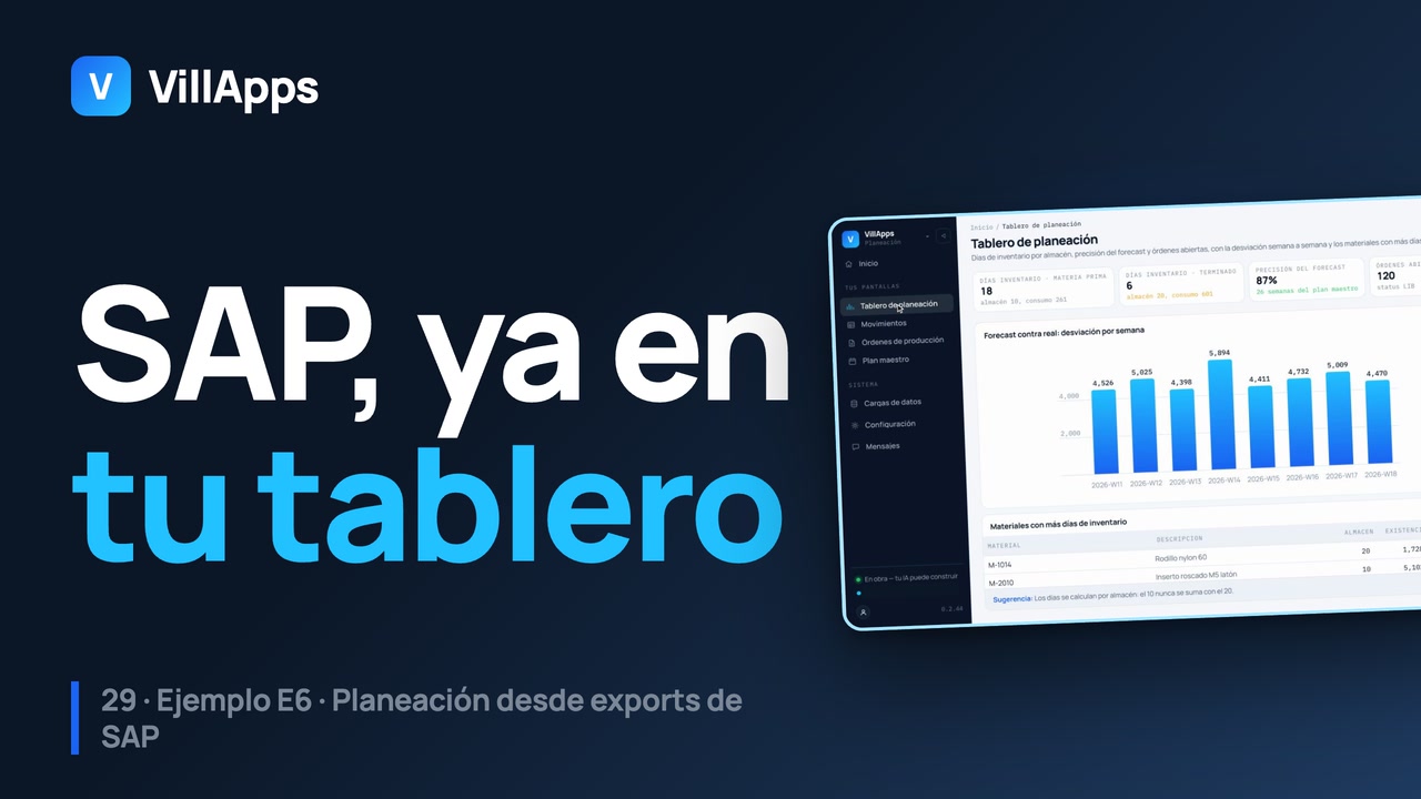 Miniatura del video 29: Días de inventario y plan maestro desde tus exports de SAP